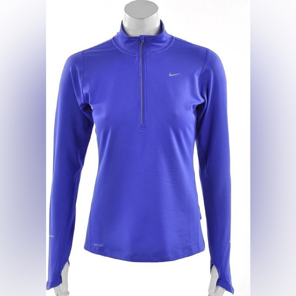 Nike Element DRI-FIT 1/4 Zip Royal Blue Running Workout Hiking Top medium - Picture 15 of 15